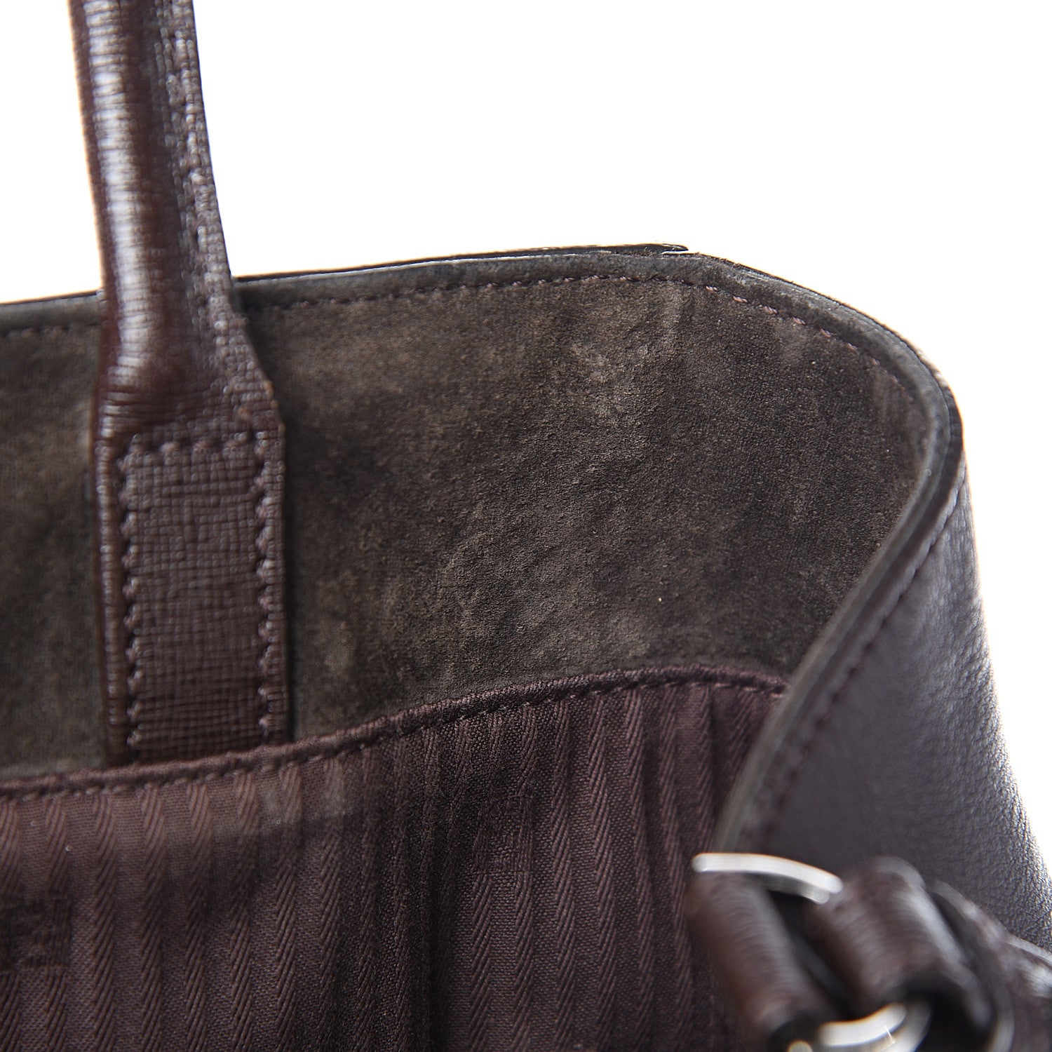 Fendi Vitello Elite Regular 2Jours Tote Caffe Noir 10 of 14