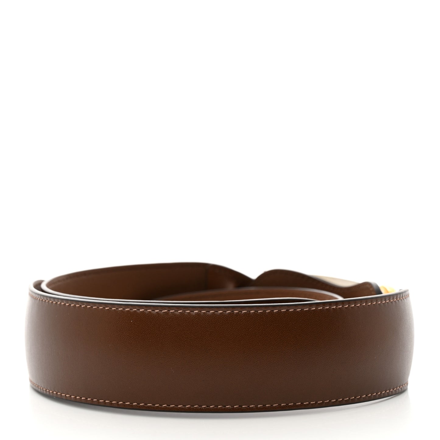 Efesto Leather Horsebit 25mm Belt 80 32 Brown Sugar