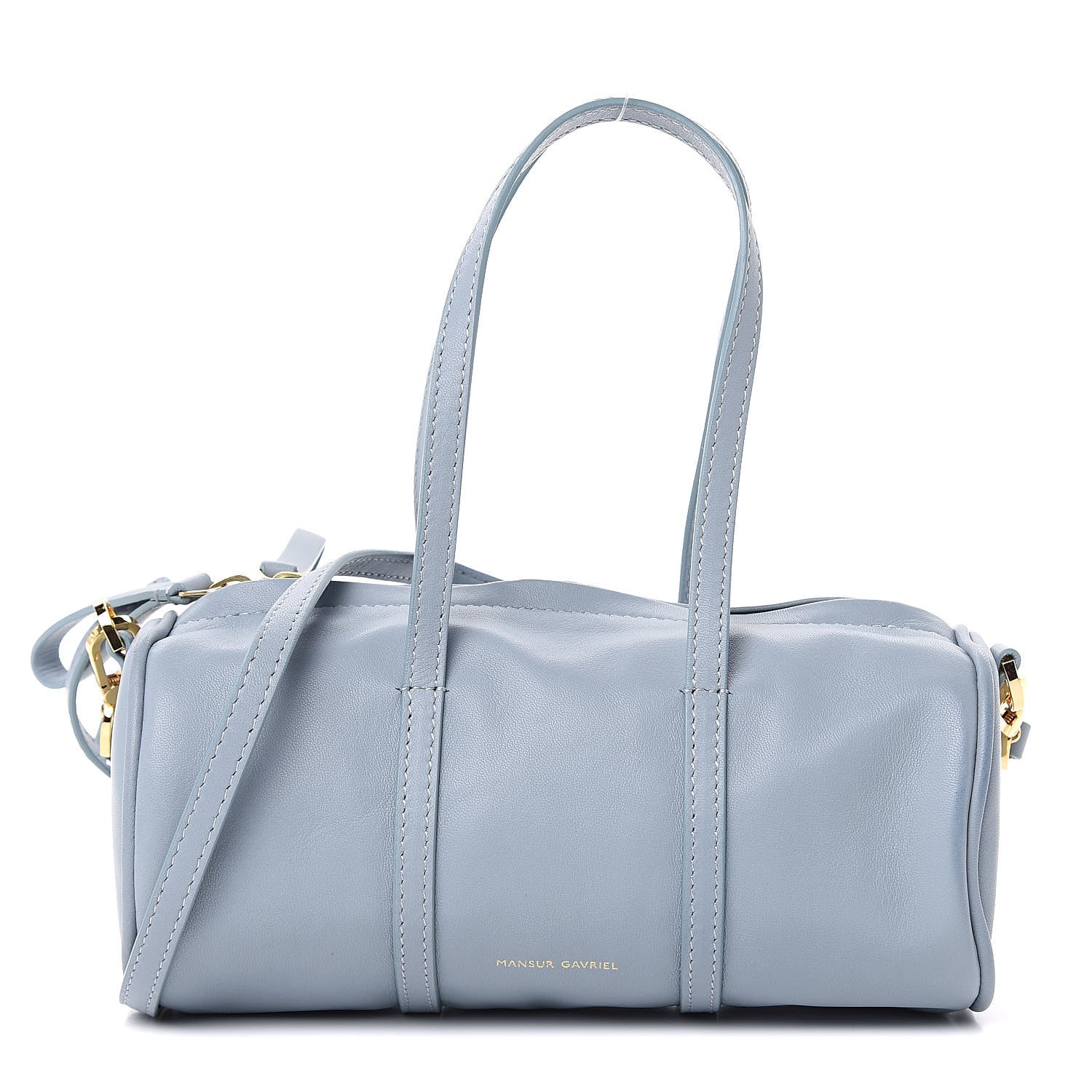 Mansur Gavriel Calfskin Mini Duffel Bag Grey Blue 1 of 8