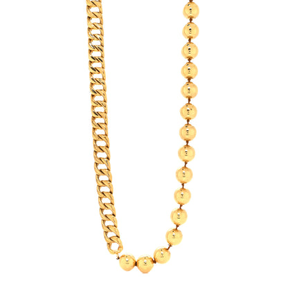 Chanel Metal Bead Chain Necklace Gold 1 of 4