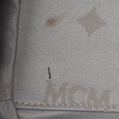MCM Grained Calfskin Studded Tote White 6 of 19