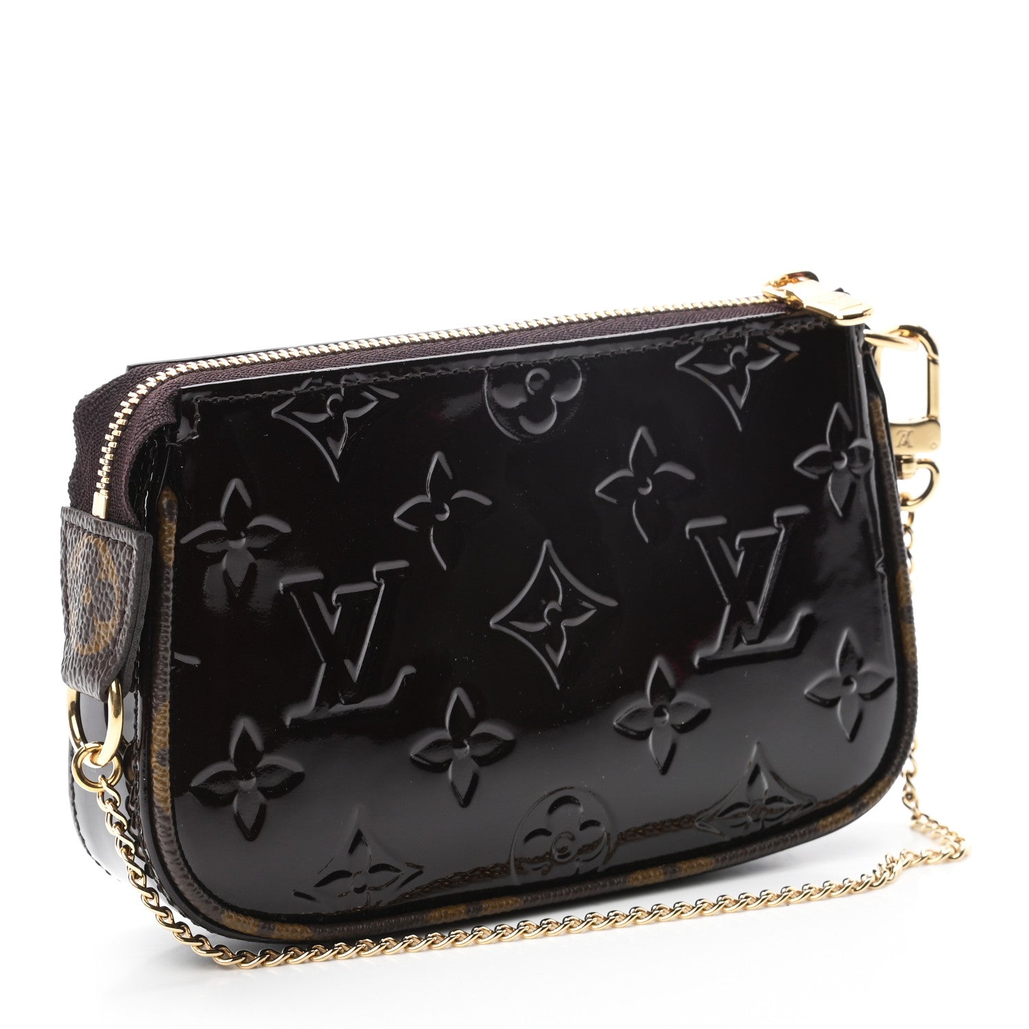 Louis Vuitton Vernis Monogram Mini Pochette Accessories Amarante 2 of 5