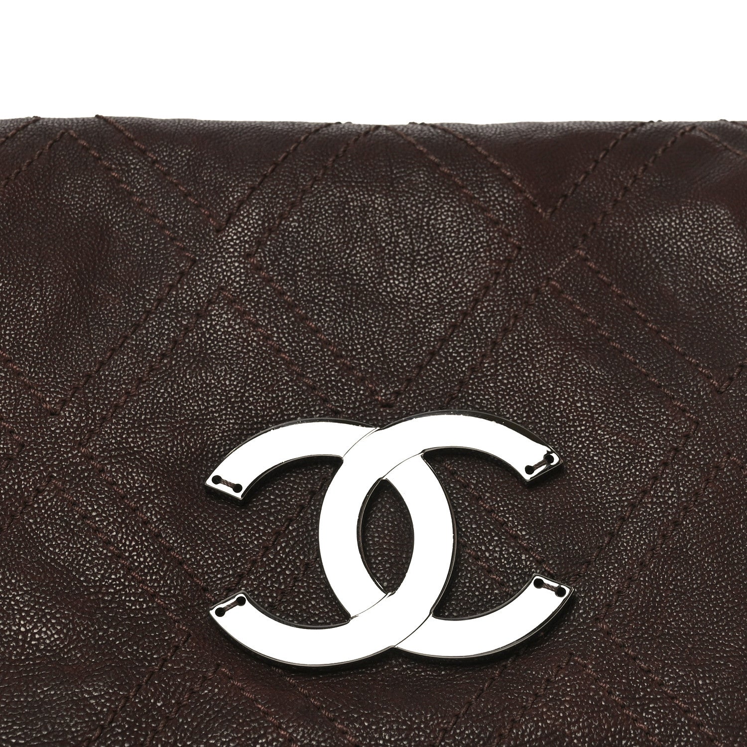 Chanel Calfskin Diamond Stitch Accordion Flap Brown 8 of 11