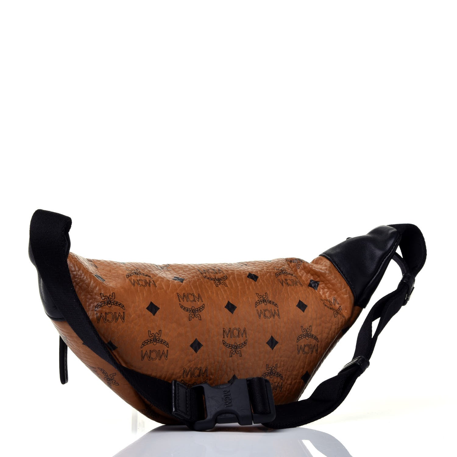 MCM Visetos Waist Bag Black Cognac 2 of 9