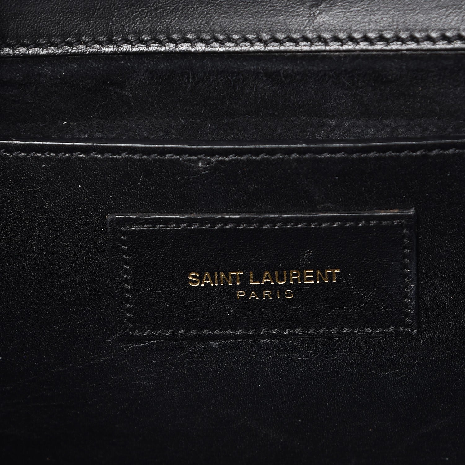 Saint Laurent Calfskin Classic Monogram Tassel Clutch Black 6 of 10