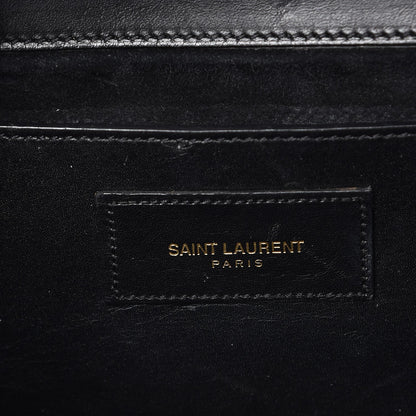 Saint Laurent Calfskin Classic Monogram Tassel Clutch Black 6 of 10