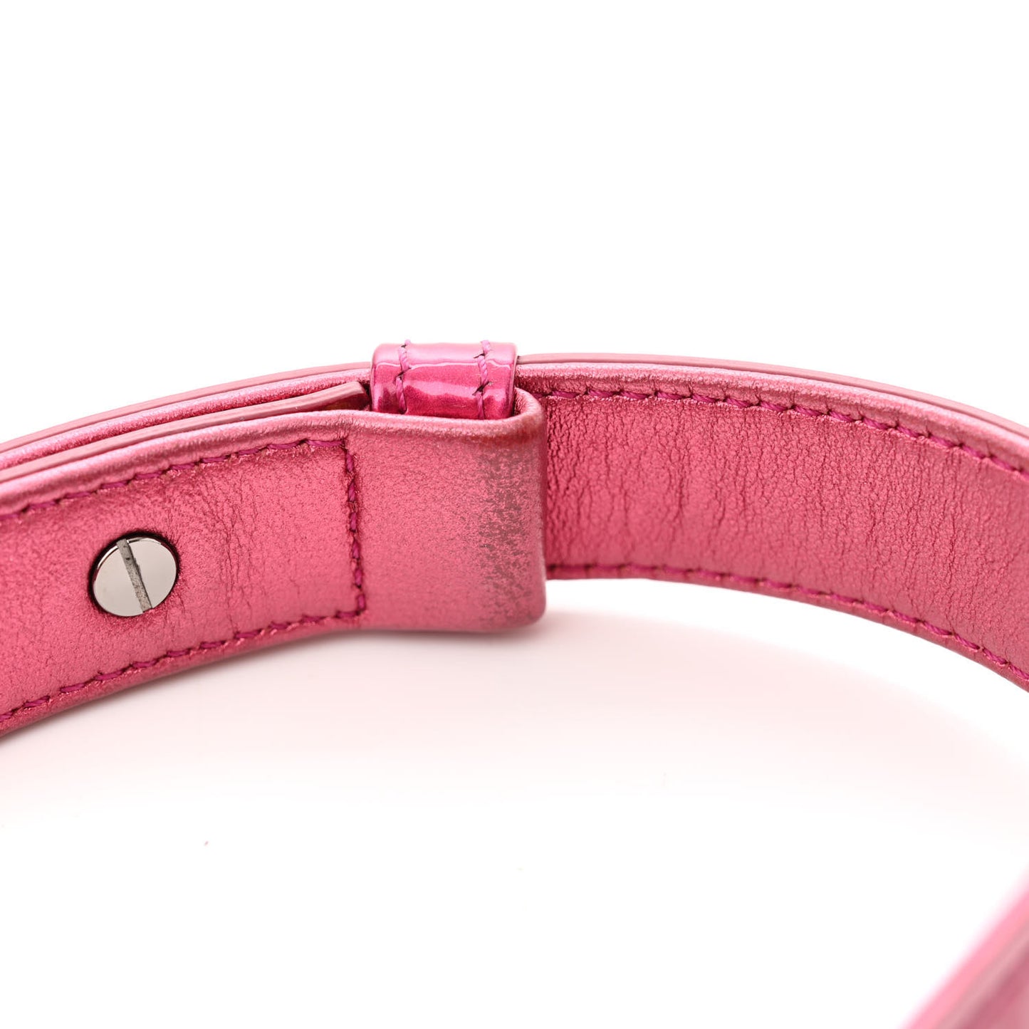 Metallic Patent Calfskin Quilted Mini Boy Flap Pink