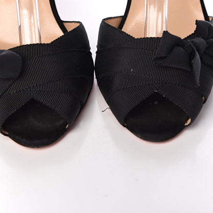 Christian Louboutin Grosgrain Suede Christeriva 100 Sandals 36.5 Black 8 of 13