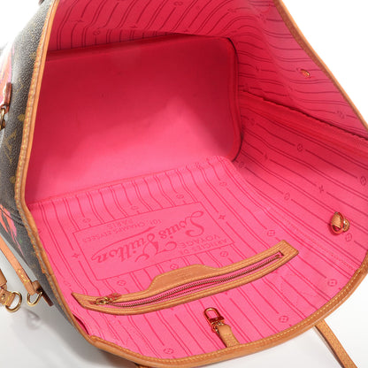 Louis Vuitton Monogram Roses Neverfull MM 5 of 7