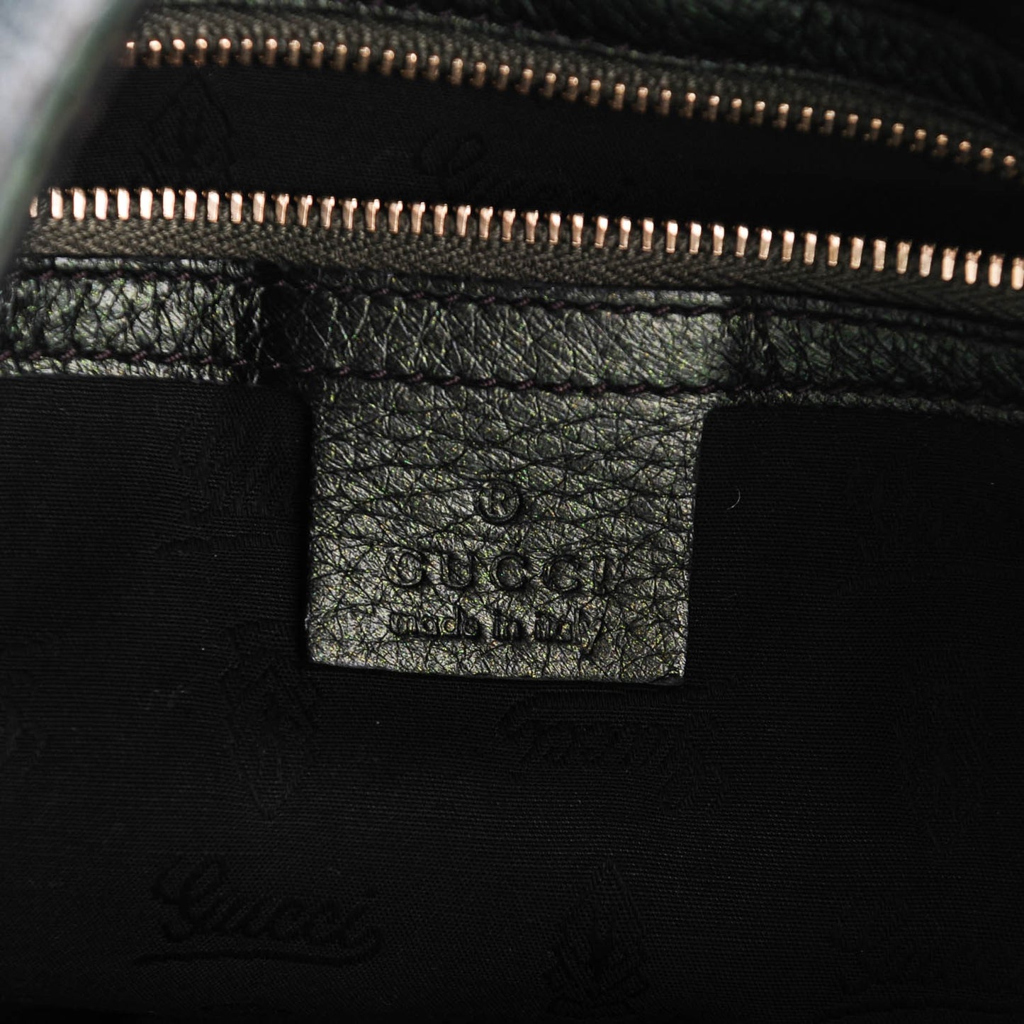 Metallic Pebbled Calfskin Large New Jackie Shoulder Bag Green