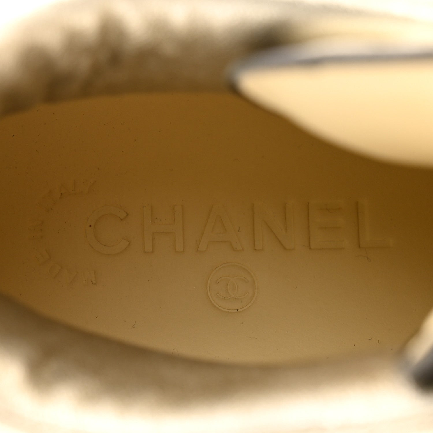Chanel Metallic Lambskin Camellia High Top Sneakers 41 Gold 6 of 11