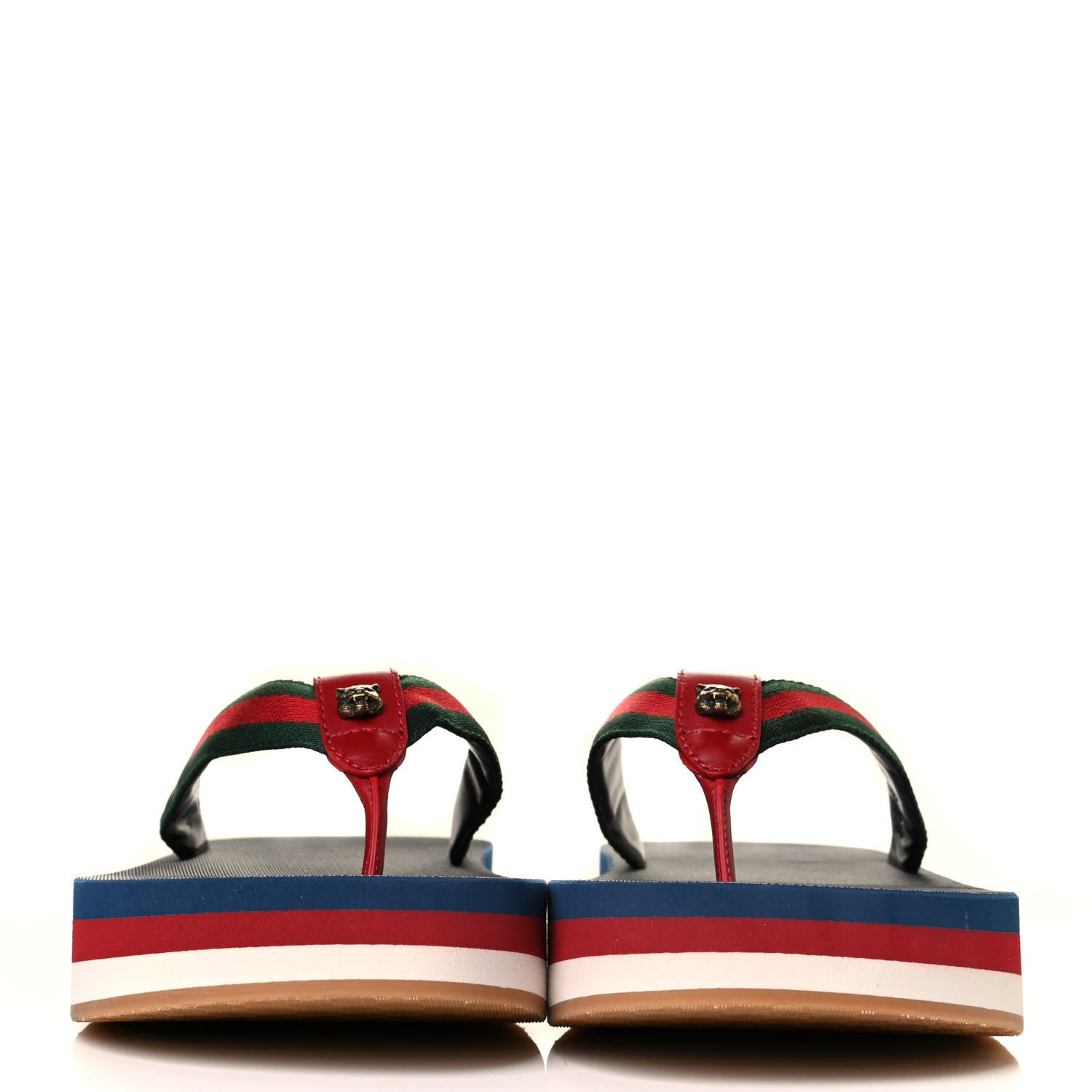 Gucci Canvas Mens Web Thong Sandals 9 Blue 2 of 6