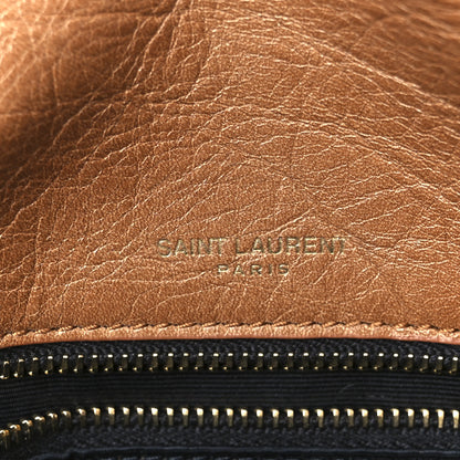 Saint Laurent Crinkled Calfskin Matelasse Monogram Medium Niki Chain Satchel Caramel 5 of 10