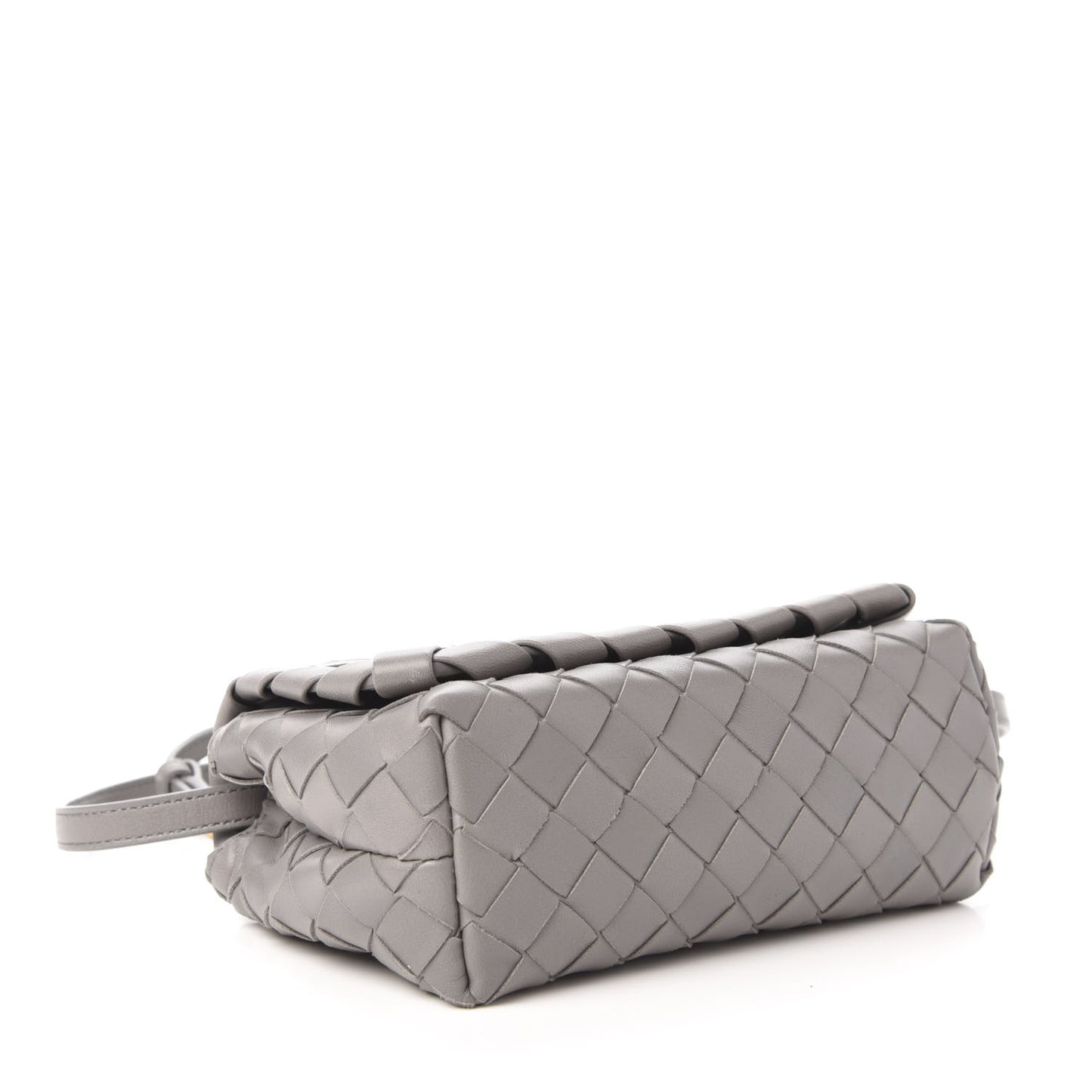Nappa Intrecciato Shoulder Bag Grey