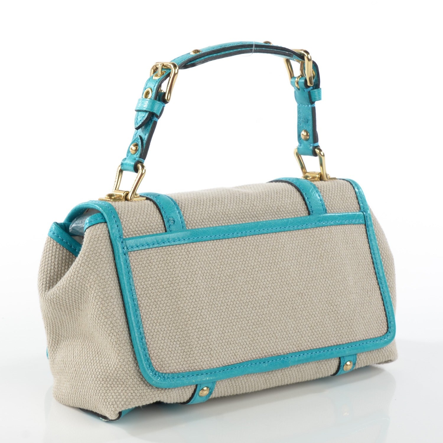 Louis Vuitton Trianon Ostrich Sac Express PM Turquoise 3 of 8