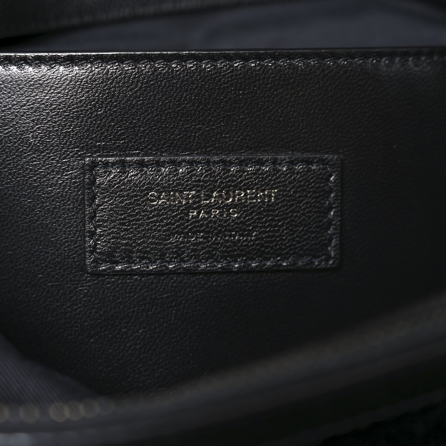 Saint Laurent Grain De Poudre Medium West Hollywood Monogram Fold-Over Black 6 of 10