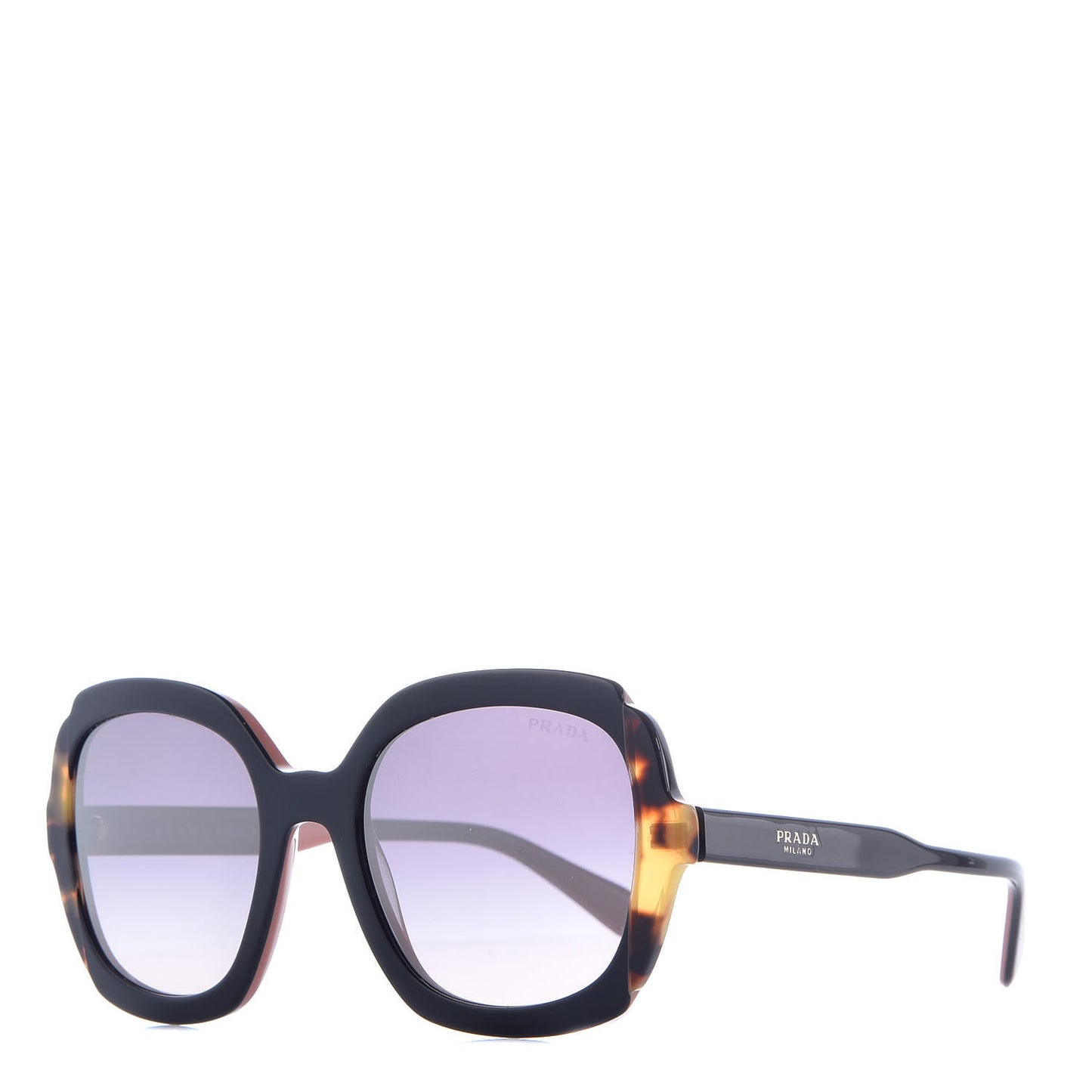 Tortoise Shell Round Sunglasses SPR 16U Black