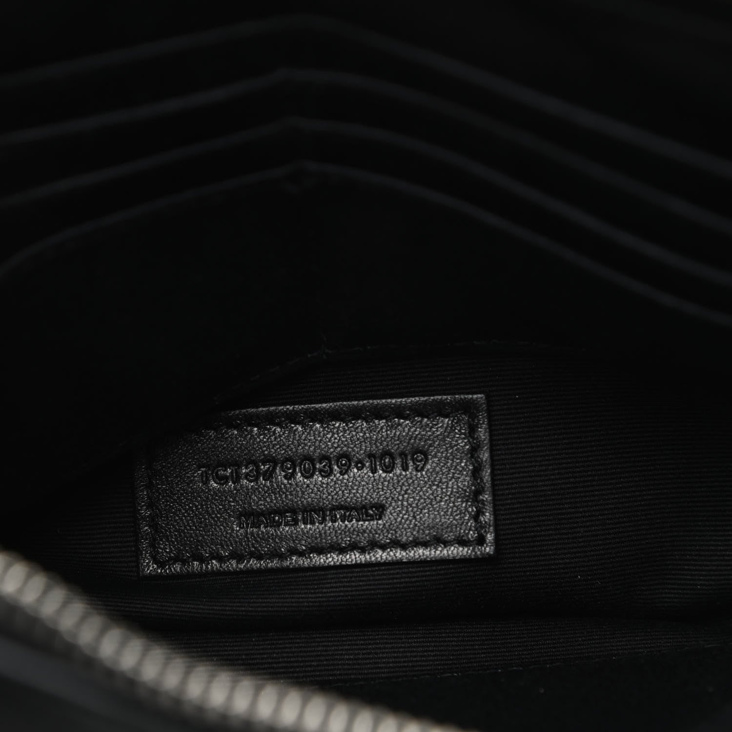 Saint Laurent Calfskin Matelasse Chevron Monogram A5 Wristlet Black 7 of 8