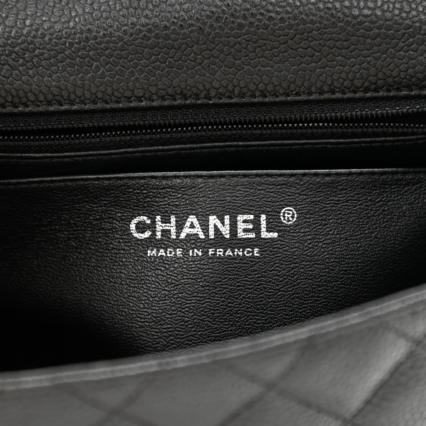 Caviar Quilted Mini Square Flap Black