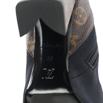 Louis Vuitton Monogram Neoprene Matchmake Ankle Boots 39 Black 6 of 8
