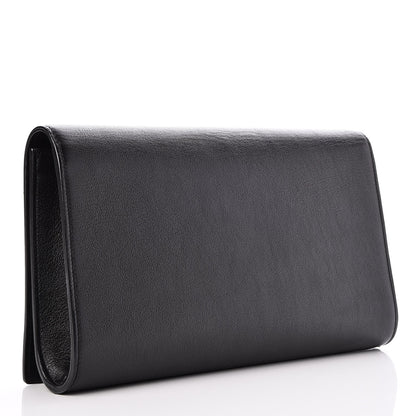 Saint Laurent Calfskin Monogram Large Belle De Jour Clutch Black 3 of 7