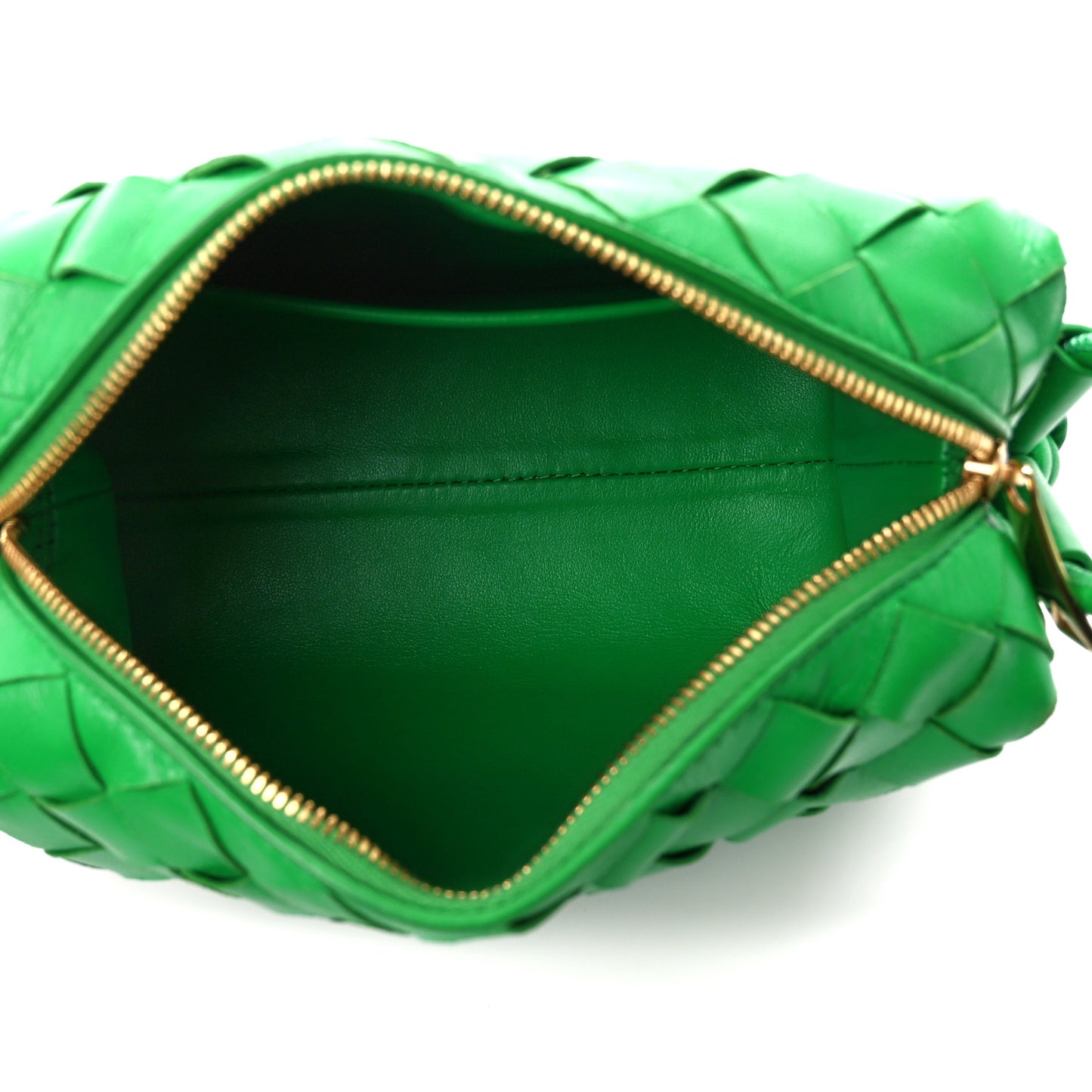 Nappa Intrecciato Mini Loop Camera Bag Parakeet