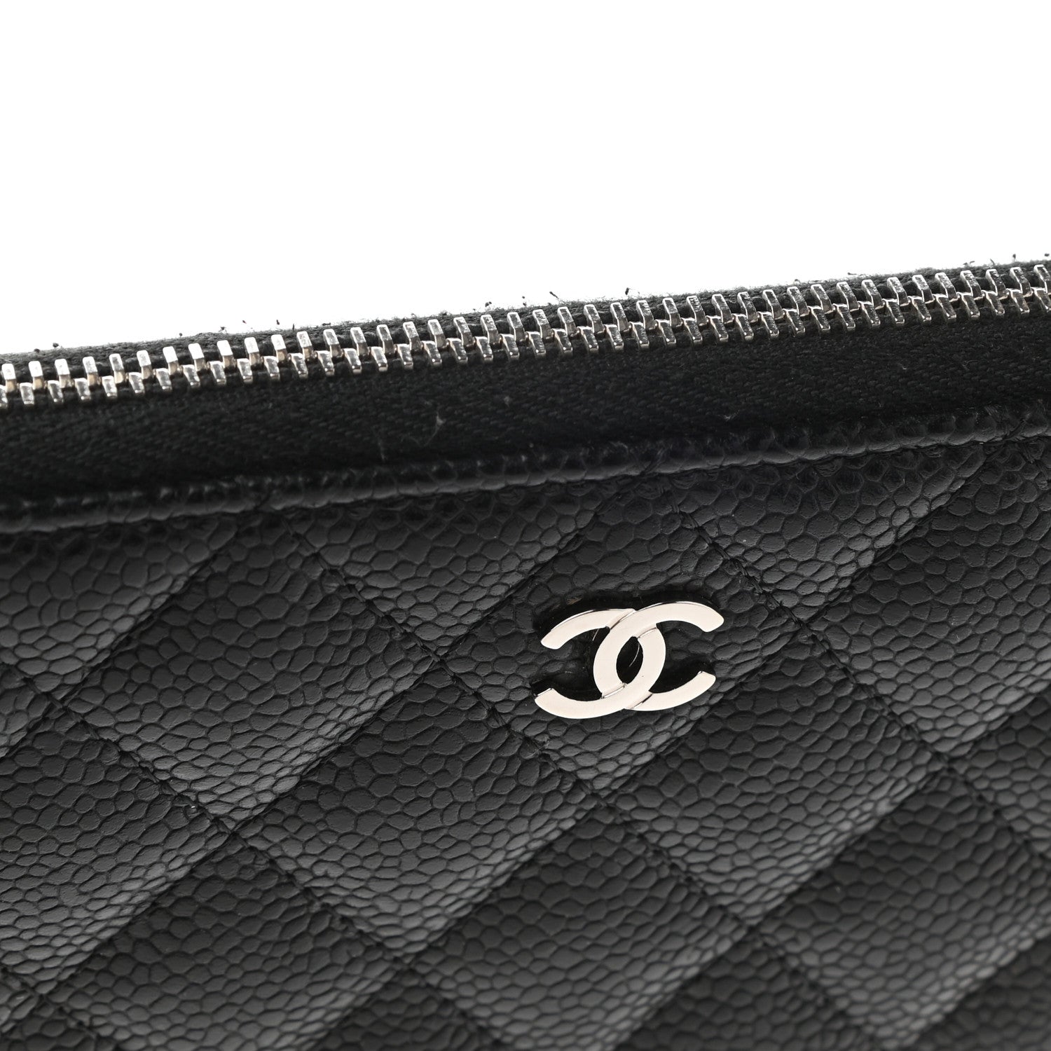 Chanel Caviar Quilted Large Gusset Zip Around Wallet Black 9 of 9