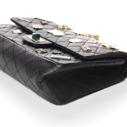 Chanel Aged Calfskin Quilted Casino 2.55 Reissue 225 Flap Black 9 of 10