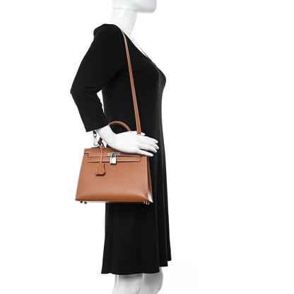 Hermes Madame Calfskin Kelly Sellier 25 Gold 2 of 10