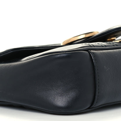 Gucci Calfskin Matelasse Mini GG Marmont Shoulder Bag Black 10 of 20