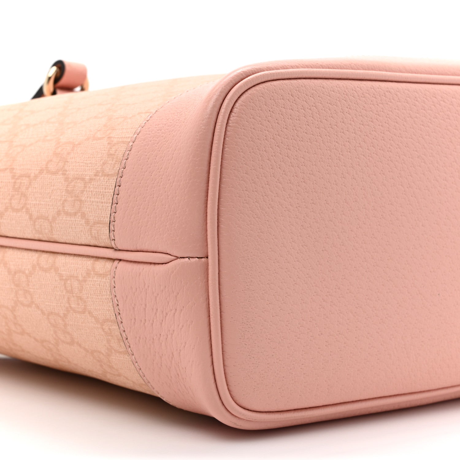 Gucci GG Supreme Monogram Textured Dollar Calfskin Medium Ophidia Shoulder Tote Bag Rose Pink 10 of 13