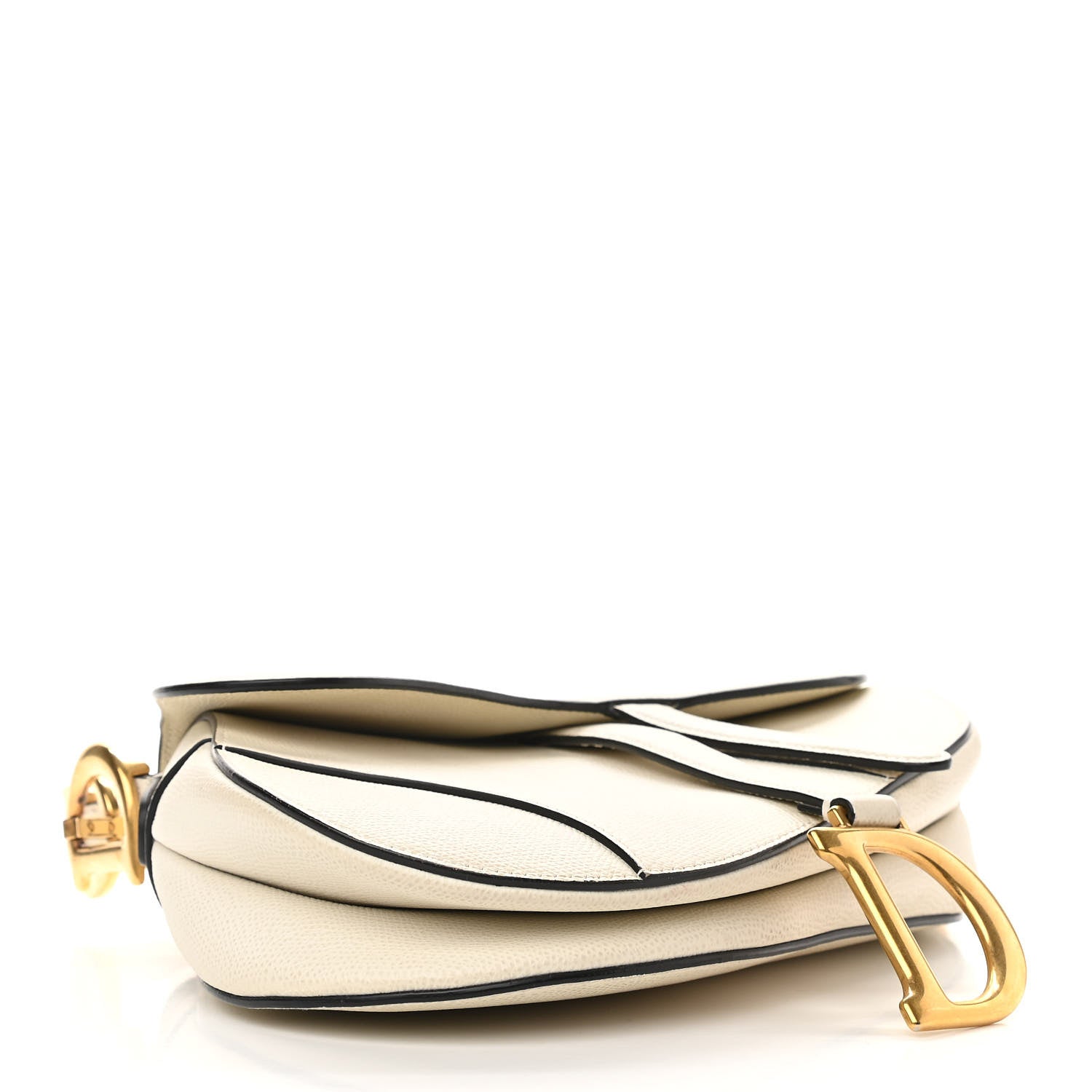 Christian Dior Grained Calfskin Saddle Bag White 4 of 21