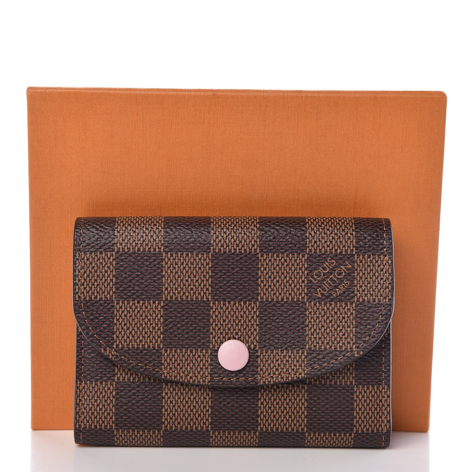 Louis Vuitton Damier Ebene Rosalie Coin Purse Rose Ballerine 8 of 8