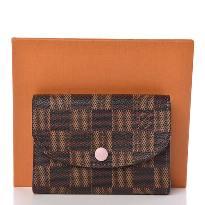 Louis Vuitton Damier Ebene Rosalie Coin Purse Rose Ballerine 8 of 8