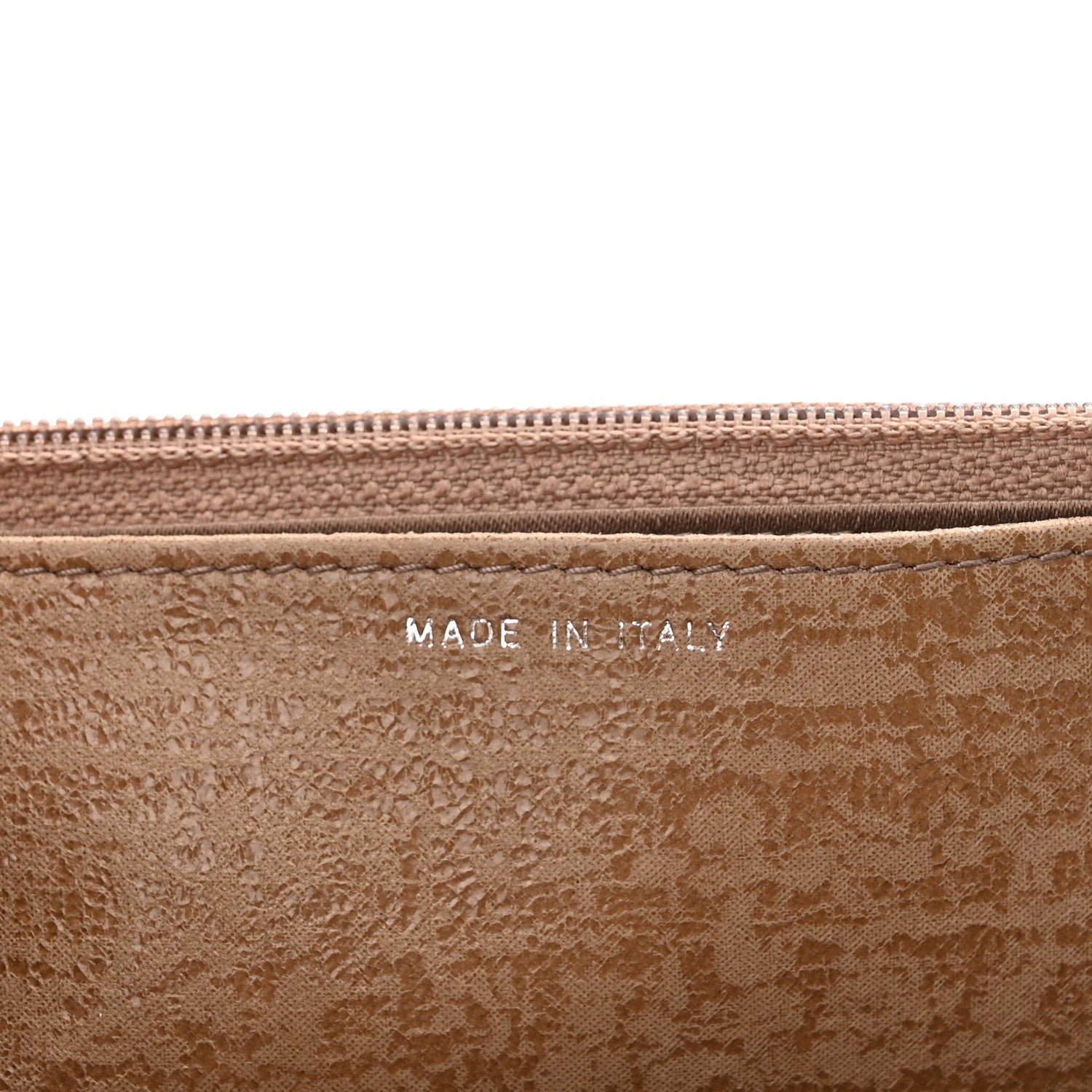 Chanel Crackled Coated Fabric Quilted Wallet On Chain WOC Beige 6 of 12