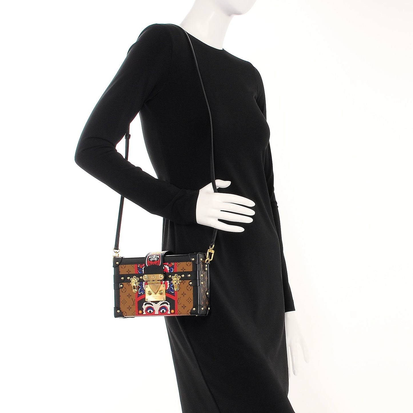 Reverse Monogram Kabuki Petite Malle Black