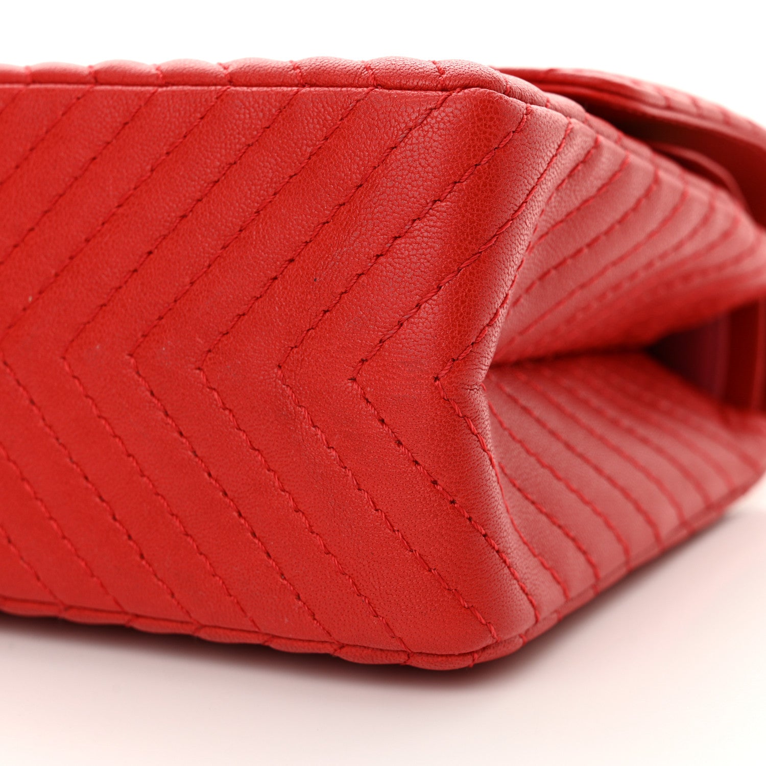 Chanel Sheepskin Chevron Quilted 2.55 Reissue 226 Flap Red 10 of 14