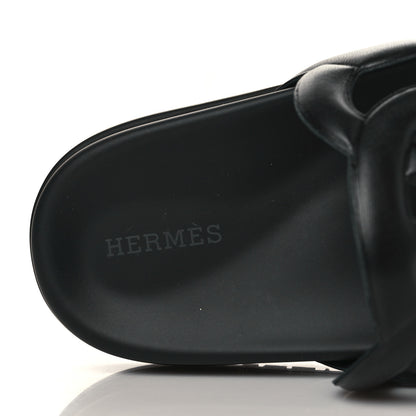 Hermes Nappa Extra Sandals 39 Black 7 of 9