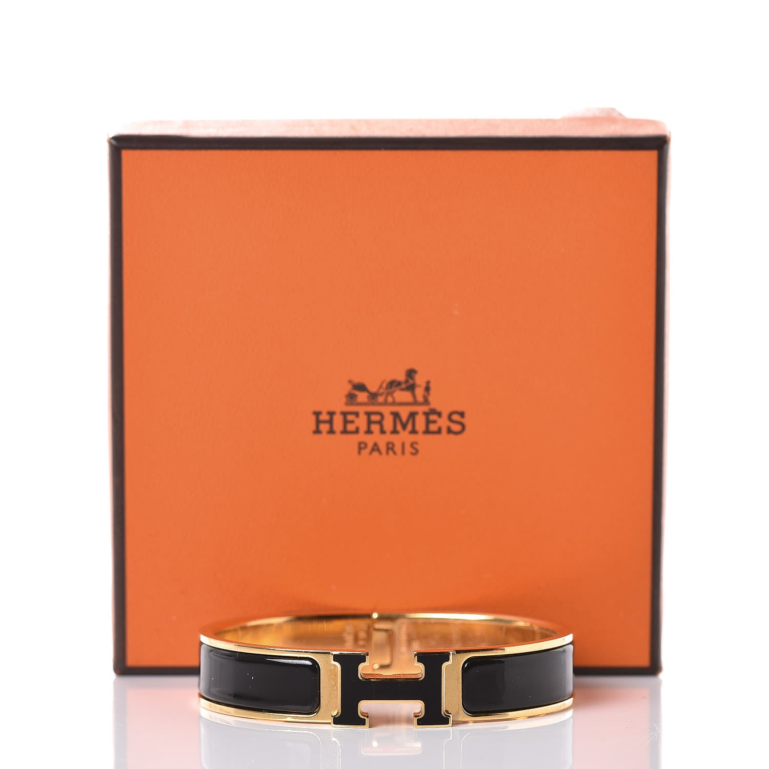 Hermes Enamel Narrow Clic Clac H Bracelet PM Black 5 of 5