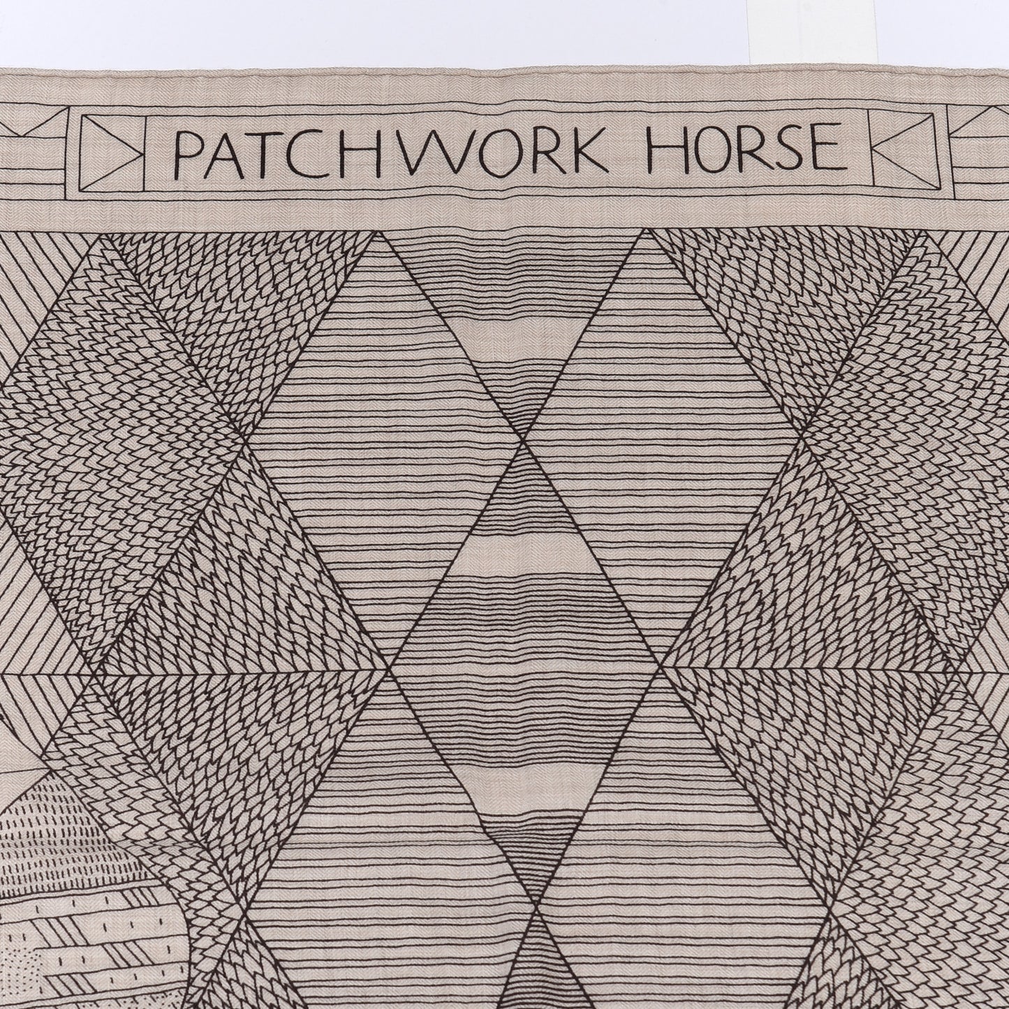 Cashmere Silk Patchwork Horse Shawl 140 Naturel Ebene