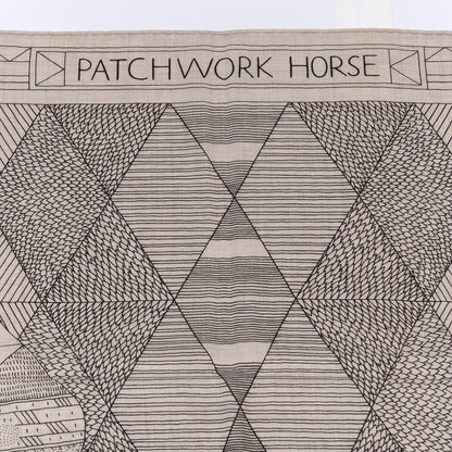 Hermes Cashmere Silk Patchwork Horse Shawl 140 Naturel Ebene 4 of 6