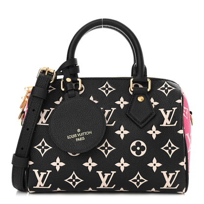 Louis Vuitton Empreinte Monogram Spring in the City Speedy Bandouliere 20 Black White Pink 1 of 9