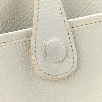 Hermes Taurillon Clemence Evelyne III PM White 13 of 19