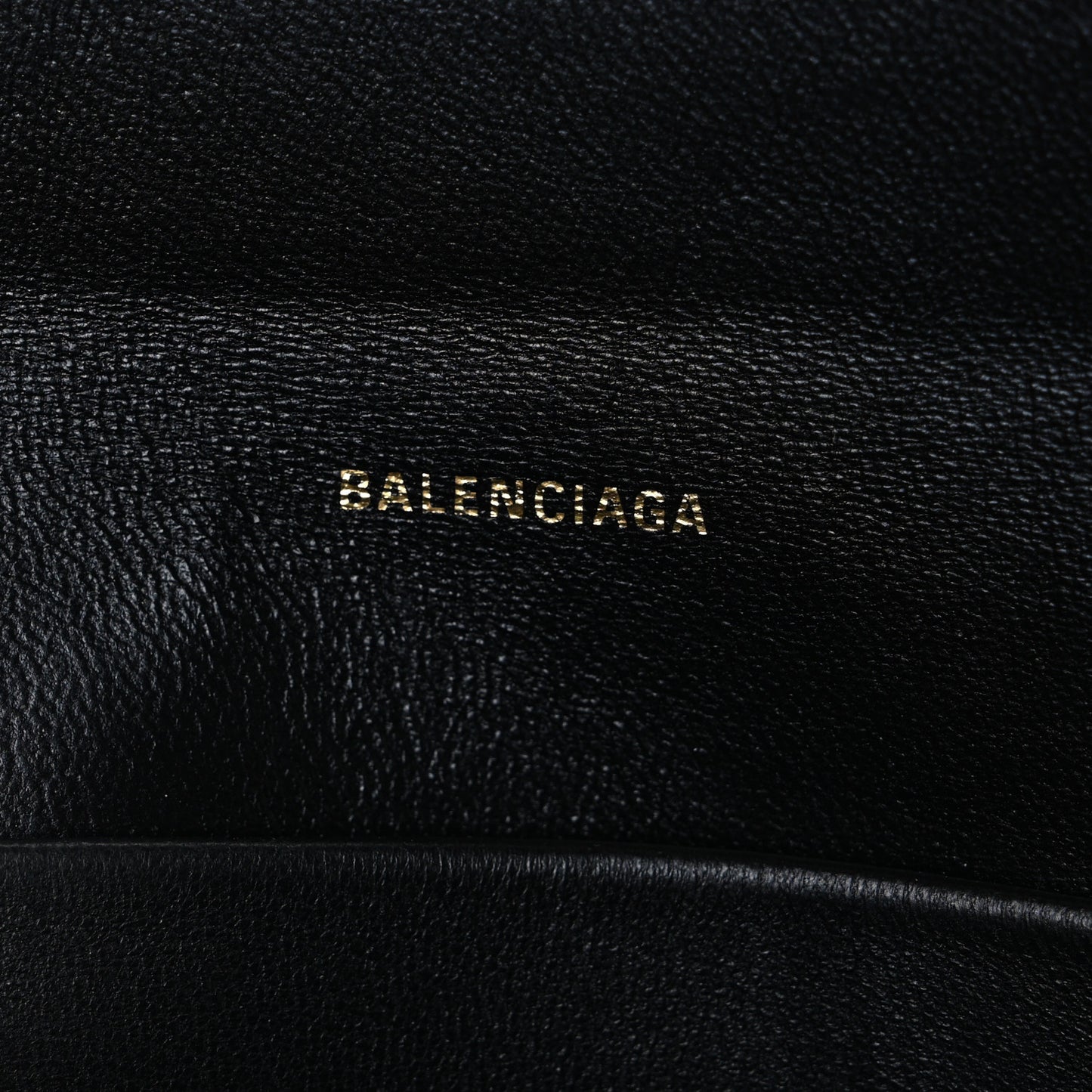 Shiny Box Calfskin Hourglass Flap Flat Pouch Black