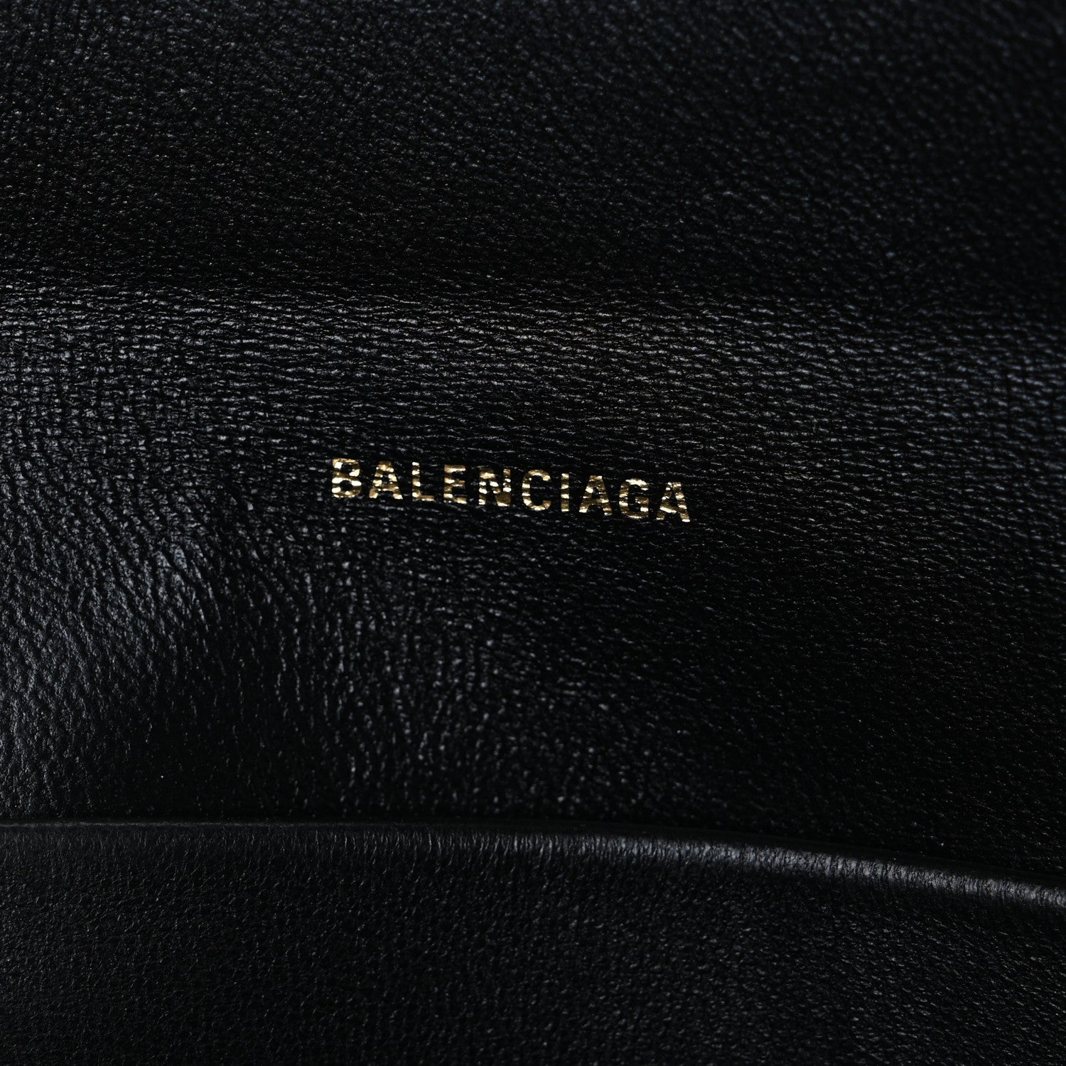 Balenciaga Shiny Box Calfskin Hourglass Flap Flat Pouch Black 6 of 7