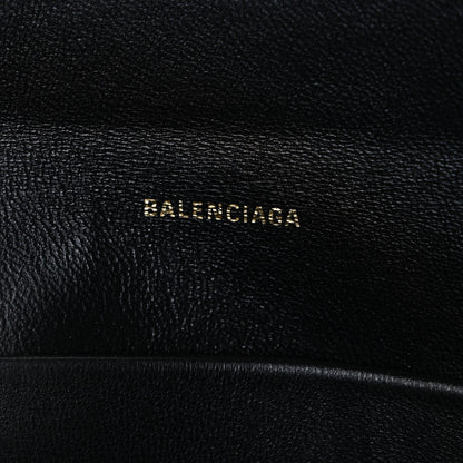 Balenciaga Shiny Box Calfskin Hourglass Flap Flat Pouch Black 6 of 7