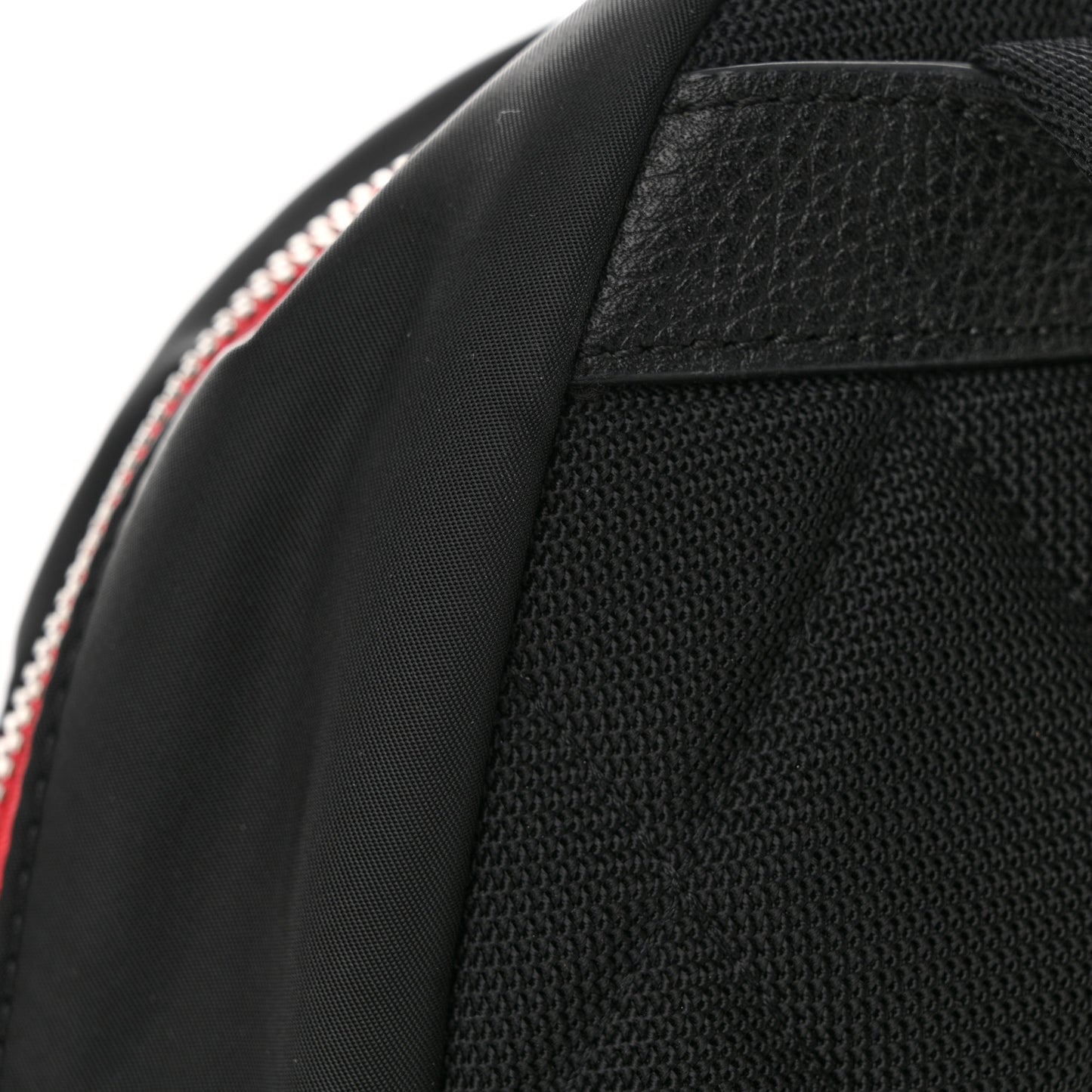Nylon Medium Logo Backpack Black