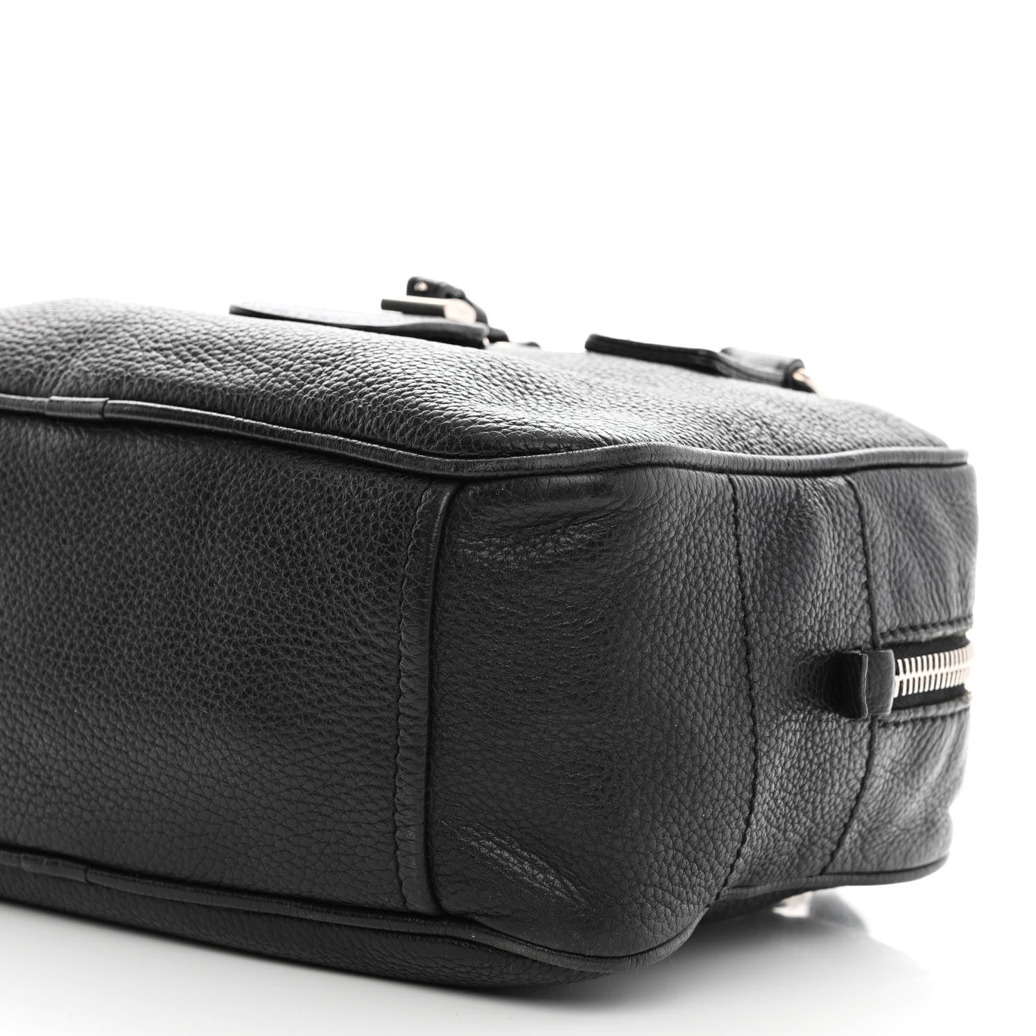 Prada Vitello Daino Bowler Black 10 of 15