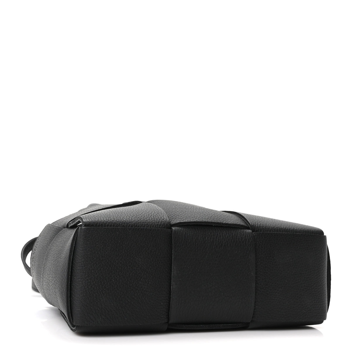 Grained Calfskin Maxi Intrecciato Mini Arco Tote Black