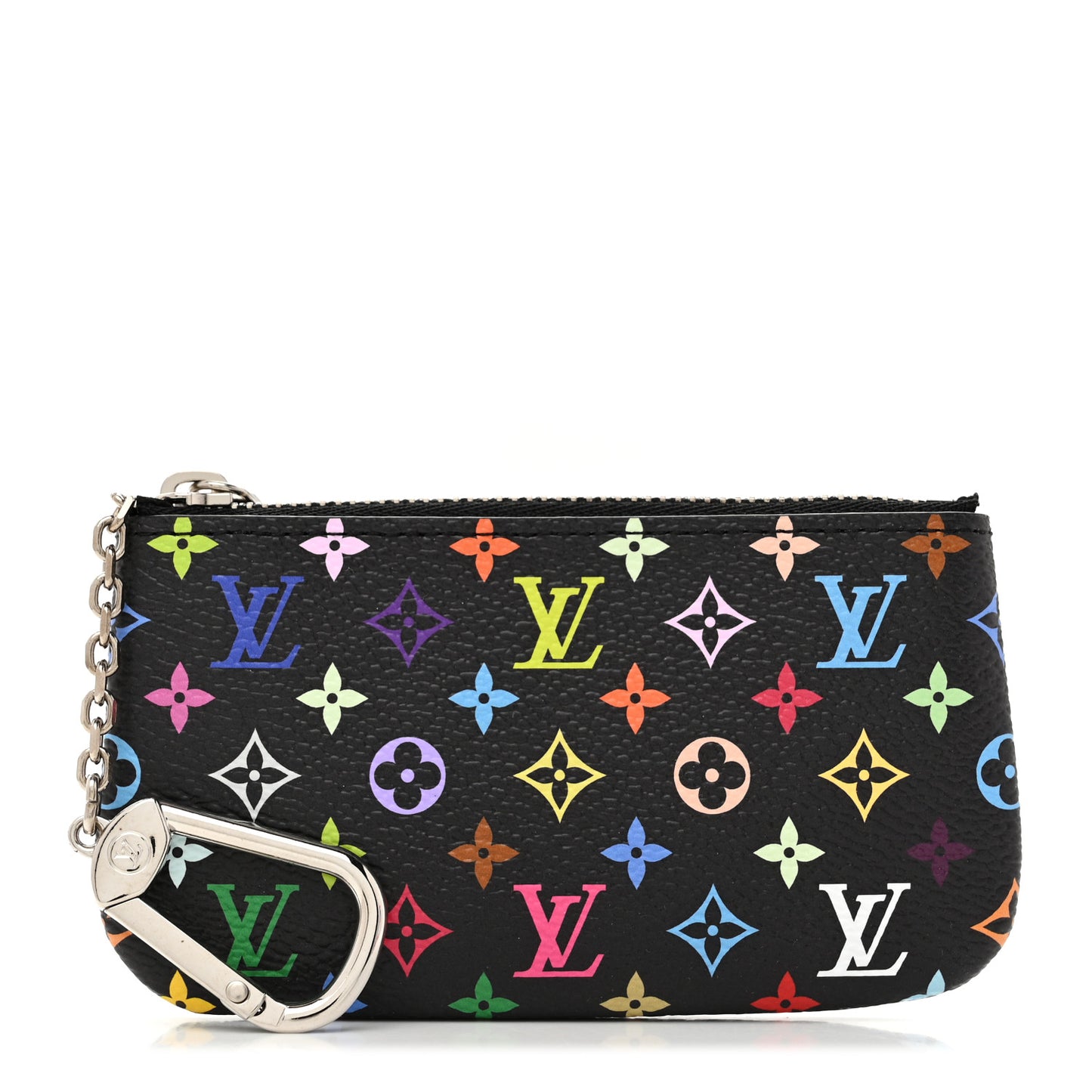 LV X TM Monogram Multicolor Key Pouch Black